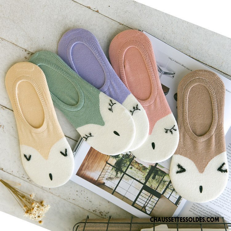 Chaussette Basse Femme Été Renard Invisible Silicone Nouvelles Arrivées Antidérapant Clair