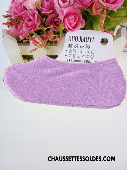 Chaussette Basse Fille Bébé Invisible Légère Antidérapant Silicone Été Violet Clair