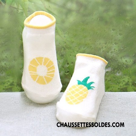 Chaussette Basse Fille Chaussette Basse Coupée 100% Coton Antidérapant Courte Chaussettes En Coton Enfant Blanc