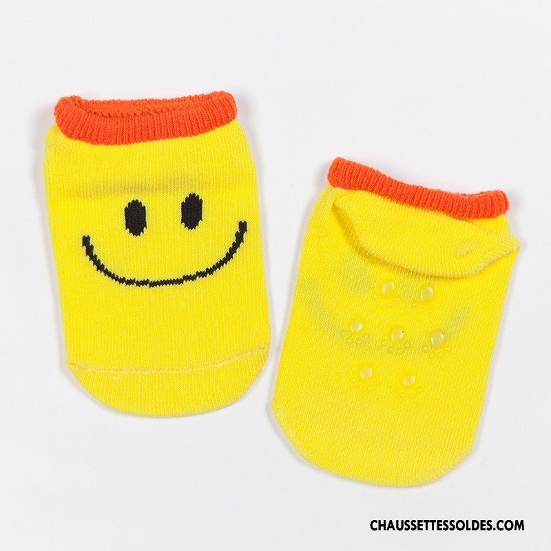 Chaussette Basse Fille Chaussette Basse Coupée Souriant Enfant Été Matelassé Bébé Jaune