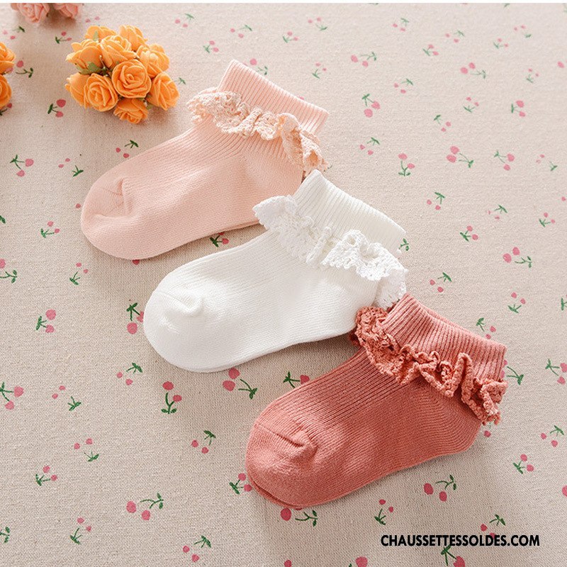 Chaussette Basse Fille Chaussette Courte Printemps Dentelle Femme Bouche Libre Le Nouveau Rose