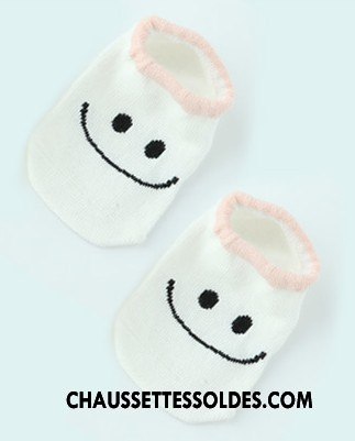 Chaussette Basse Fille Enfant Bébé Antidérapant Coton Bio Souriant Chaussette Basse Coupée Blanc