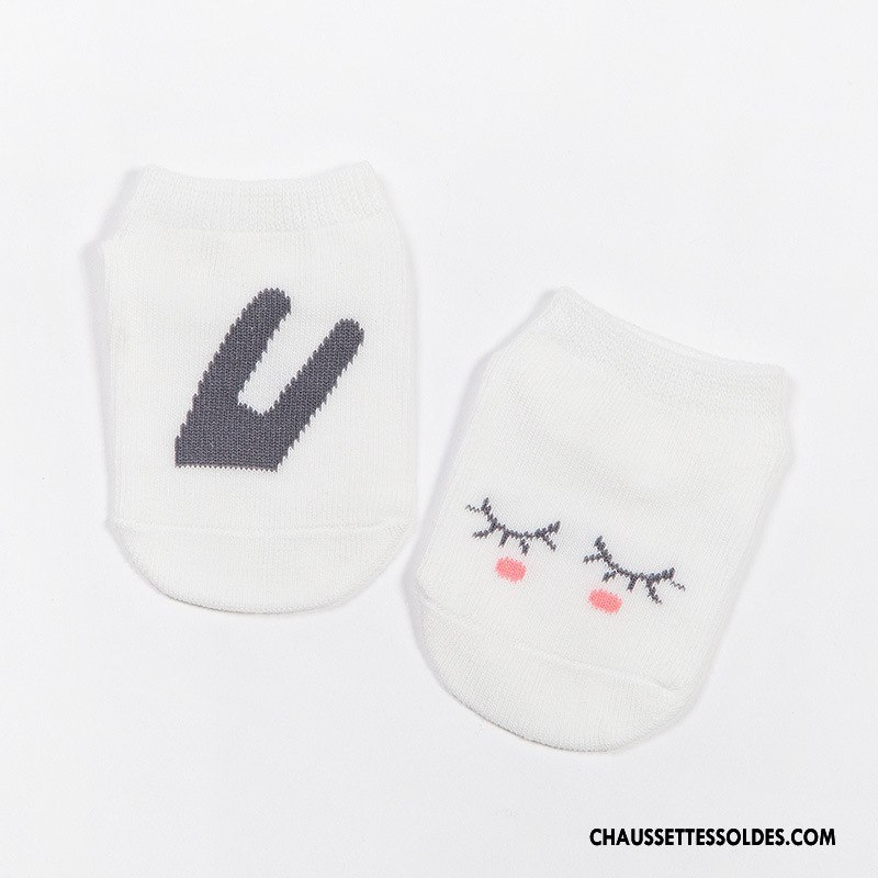 Chaussette Basse Fille L'automne Dessin Animé 100% Coton Printemps Le Nouveau Enfant Blanc