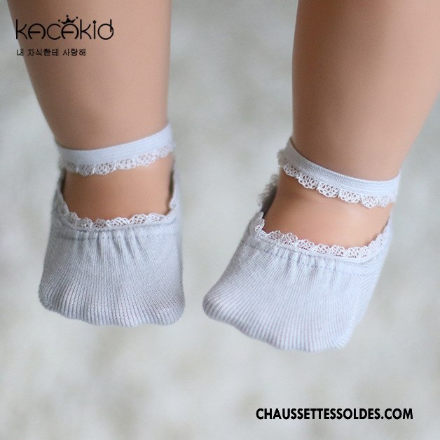 Chaussette Basse Fille Princesse Dentelle Invisible Chaussettes En Coton Été Bébé Bleu