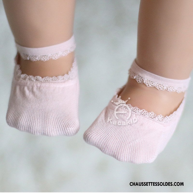 Chaussette Basse Fille Printemps Été Le Nouveau Bébé Enfant Chaussette Basse Coupée Rose