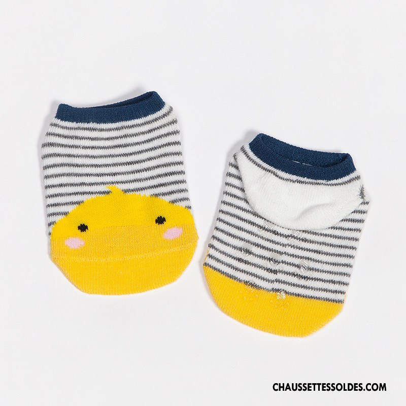Chaussette Basse Fille Été Dessin Animé Chaussette Basse Coupée Le Nouveau Bébé Mince Jaune