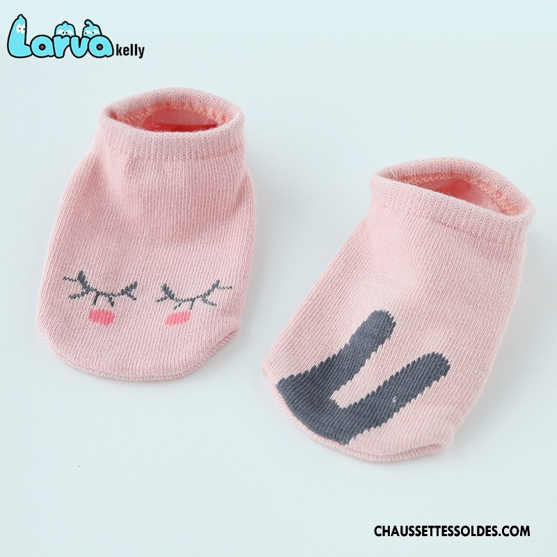 Chaussette Basse Fille Été Légère Bébé Coton Bio Enfant Chaussette Basse Coupée Rose