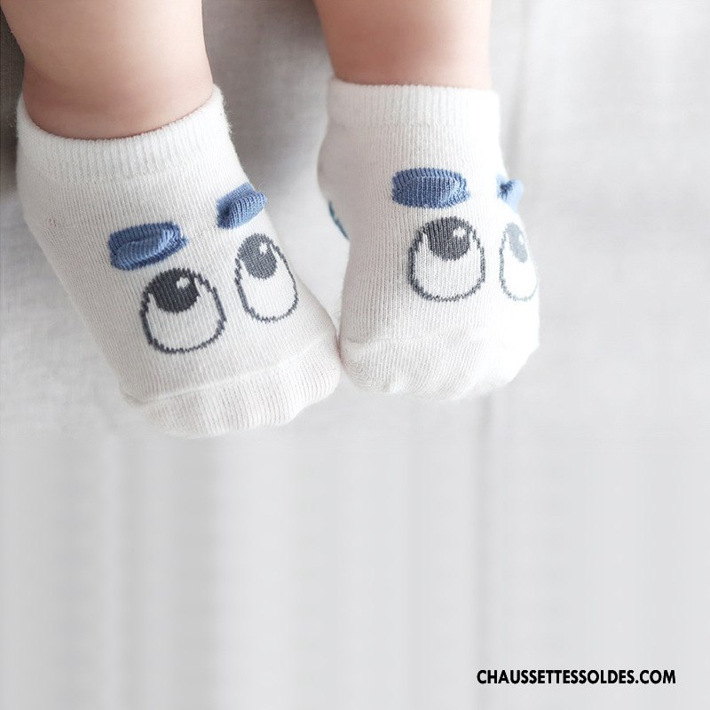 Chaussette Basse Garçon Bébé Chaussette Basse Coupée Enfant Chaussette Courte Gros Œil Blanc