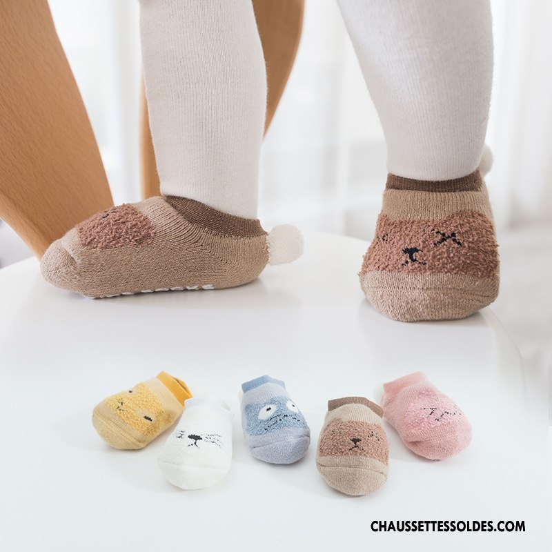 Chaussette Basse Garçon Charmant Bébé Antidérapant Intérieur L'automne Le Nouveau Marron