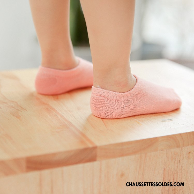 Chaussette Basse Garçon Chaussette Basse Coupée Printemps Antidérapant Bébé Courte Chaussettes En Coton Rose