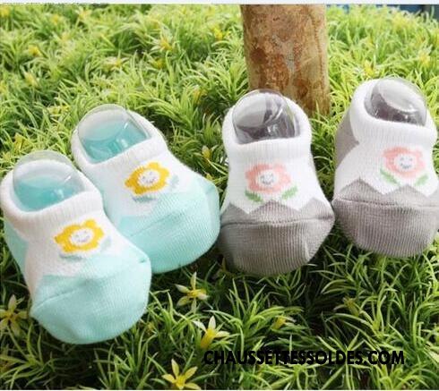 Chaussette Basse Garçon Coton Bio Bébé Été Enfant Antidérapant Printemps Bleu