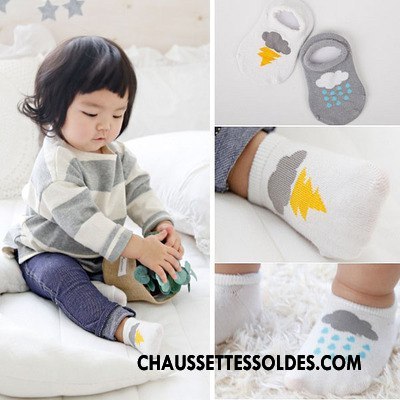 Chaussette Basse Garçon Coton Bio Enfant Chaussette Basse Coupée Printemps Antidérapant Le Nouveau Gris