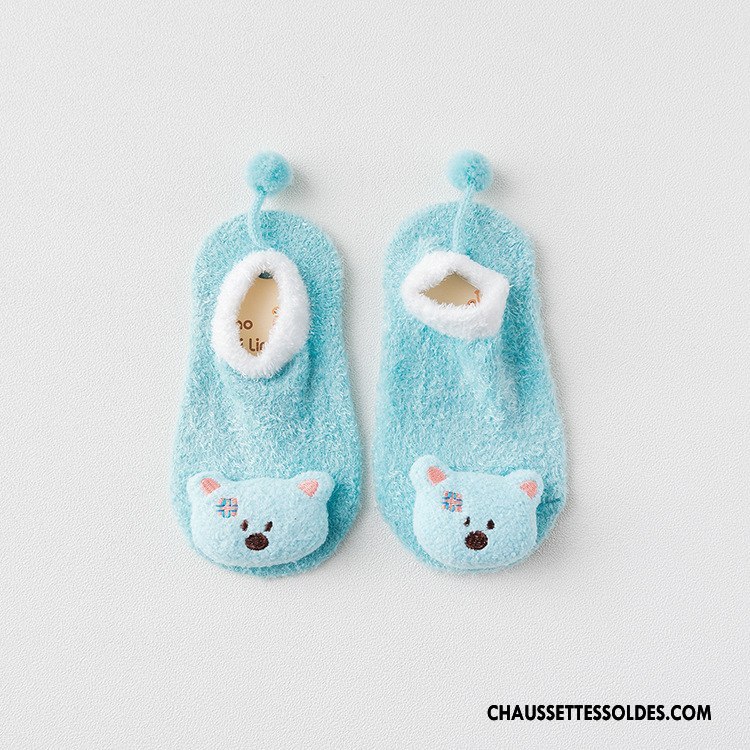 Chaussette Basse Garçon Dessin Animé Charmant Été Enfant Dimensionnel Bébé Bleu