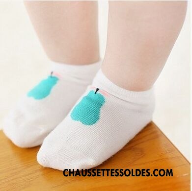 Chaussette Basse Garçon Dessin Animé Enfant Antidérapant Hiver Le Nouveau Bébé Blanc