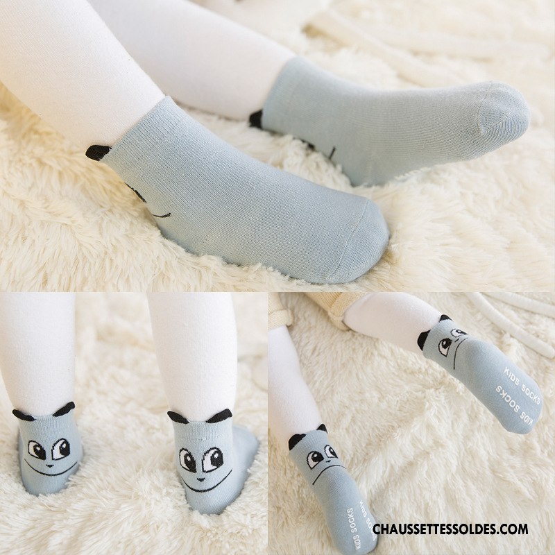 Chaussette Basse Garçon Milieu Œil Chaussettes En Coton Dessin Animé Enfant Printemps Gris