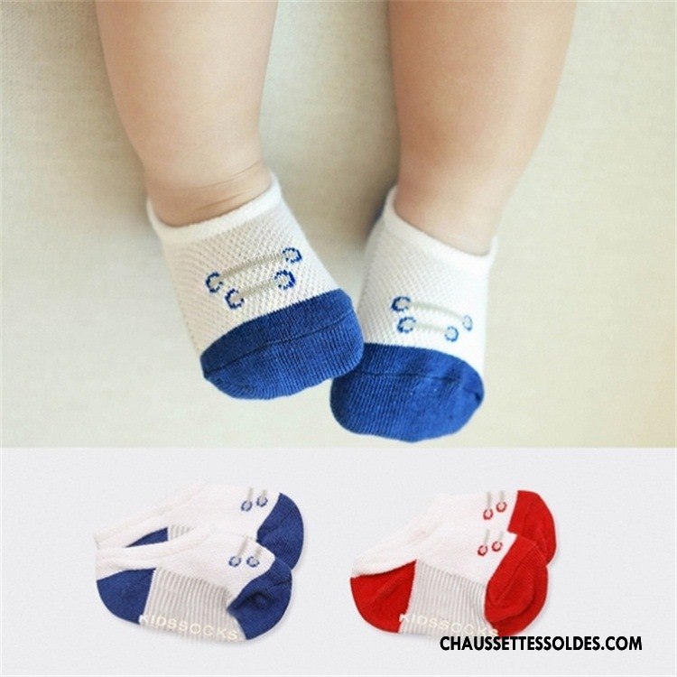 Chaussette Basse Garçon Printemps Enfant Chaussette Basse Coupée Invisible Engrener Bébé Bleu