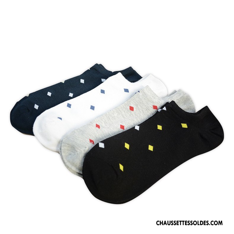 Chaussette Basse Homme Absorber La Sueur Printemps Invisible Le Nouveau Casual Mouvement Couleurs Mixtes Bleu Clair