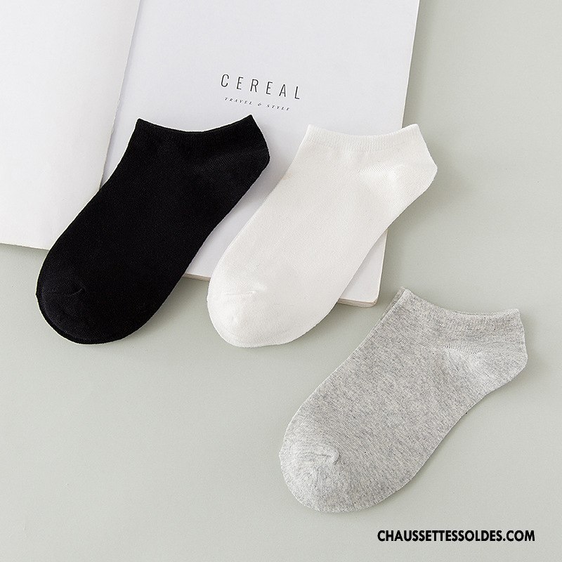 Chaussette Basse Homme Chaussette Basse Coupée Chaussette Courte Chaussettes En Coton Tous Les Assortis Nouvelles Arrivées Matelassé Pure Noir Clair
