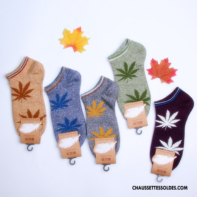 Chaussette Basse Homme Chaussette Basse Coupée Été 100% Coton Le Nouveau Tendance Courte Coloré