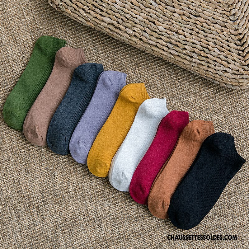 Chaussette Basse Homme Chaussette Courte Chaussette Basse Coupée Le Nouveau Tendance Bordeaux Pure Clair