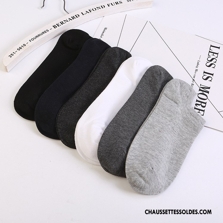 Chaussette Basse Homme Chaussette Courte Le Nouveau Hiver 100% Coton Légère L'automne Bleu Marin Pure Clair