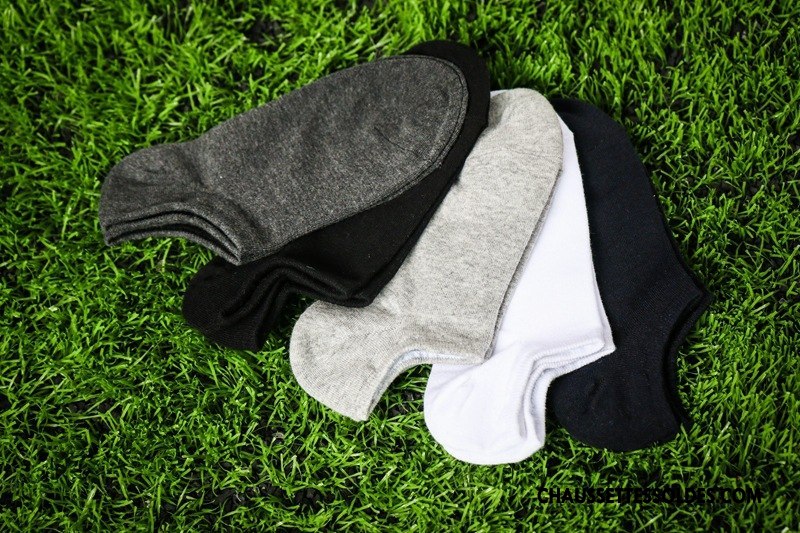 Chaussette Basse Homme Chaussette Courte Matelassé Printemps Mouvement Été Chaussette Basse Coupée Gris