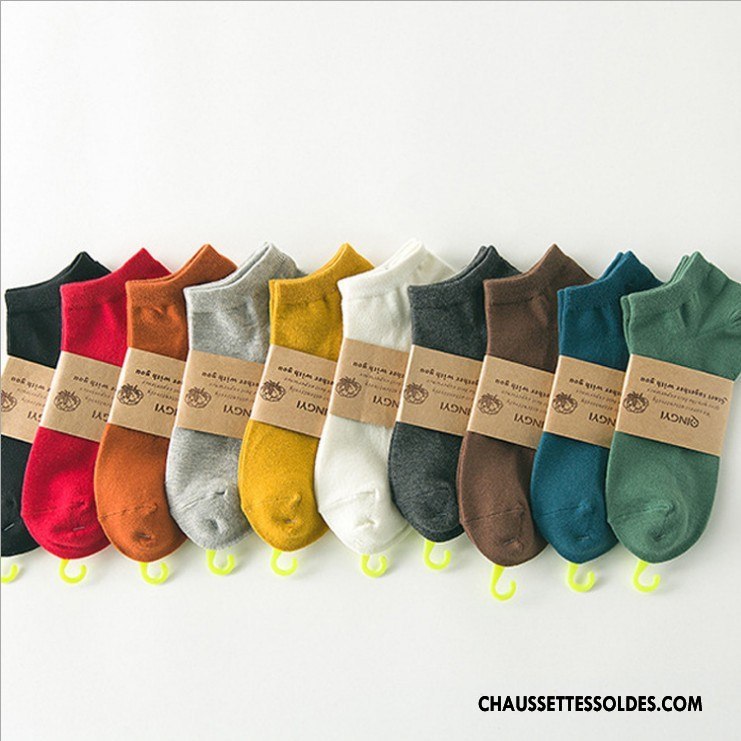 Chaussette Basse Homme Coton Bio Chaussette Basse Coupée Nouvelles Arrivées Qualité 100% Coton Rouge