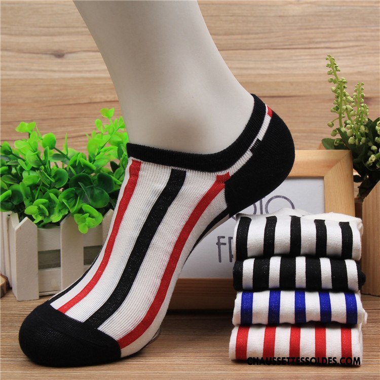 Chaussette Basse Homme Le Nouveau Chaussette Basse Coupée Matelassé Printemps Mode Été Coloré