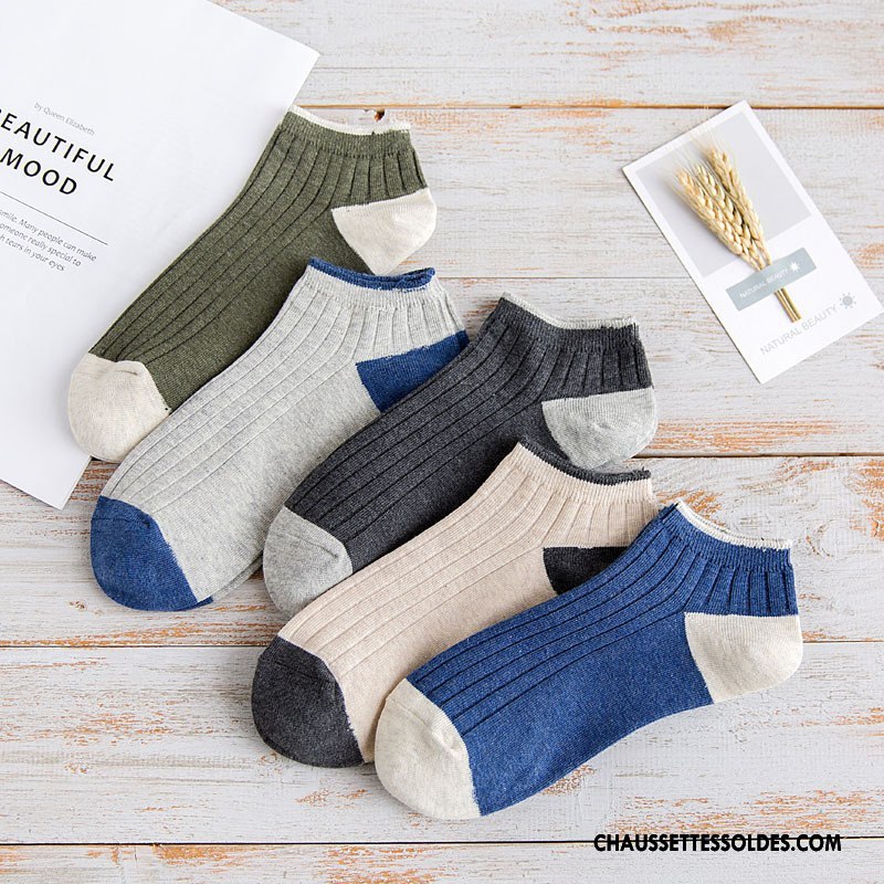Chaussette Basse Homme Nouvelles Arrivées Mode Casual Coton Bio Chaussette Basse Coupée De Travail Pure Gris