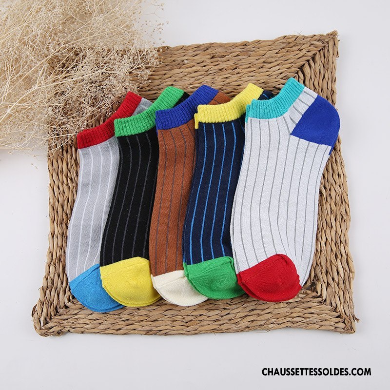 Chaussette Basse Homme Printemps Absorber La Sueur Été Invisible Courte Chaussette Basse Coupée Clair
