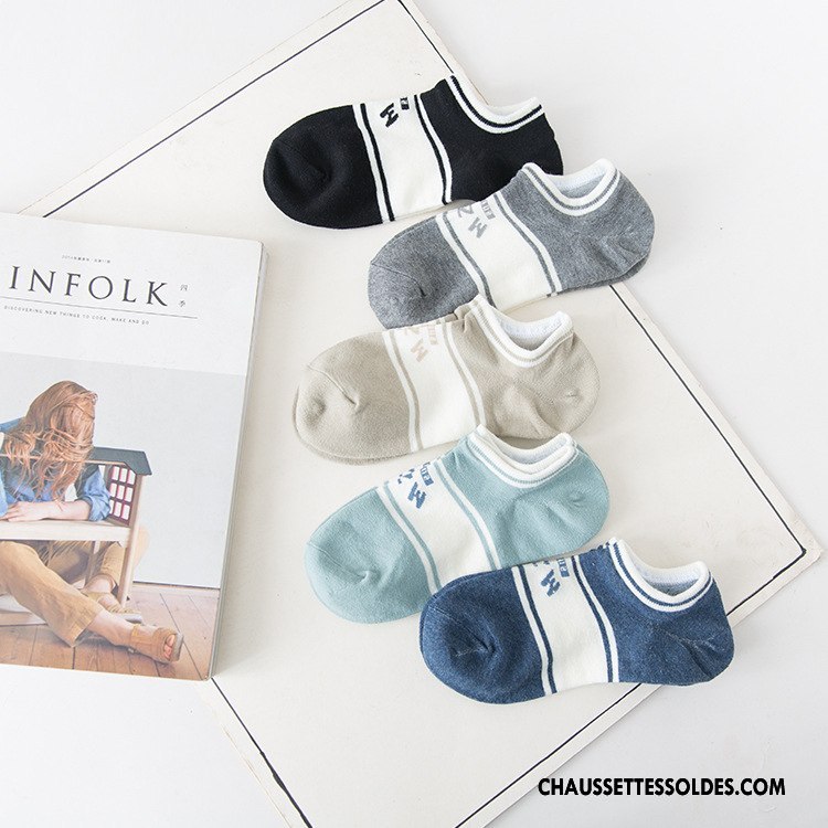 Chaussette Basse Homme Printemps Chaussettes En Coton Créatif Casual Chaussette Basse Coupée Été Vert