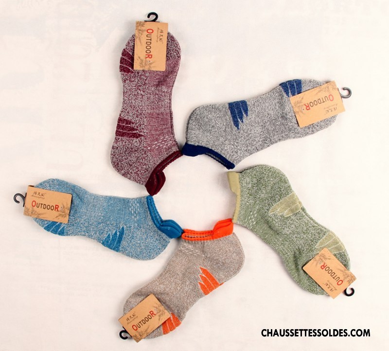 Chaussette Basse Homme Running Mouvement Escalade Chaussette Basse Coupée Respirant Chaussettes En Coton Bleu