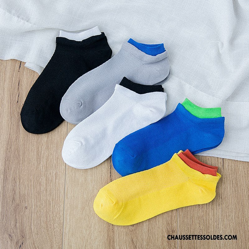 Chaussette Basse Homme Été Chaussette Courte Le Nouveau Engrener Chaussette Basse Coupée Mouvement