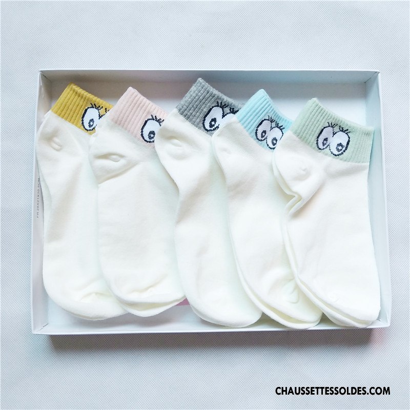 Chaussettes Courtes Femme 100% Coton Basse Dame Œil Chaussette Courte Nouvelles Arrivées Blanc Clair