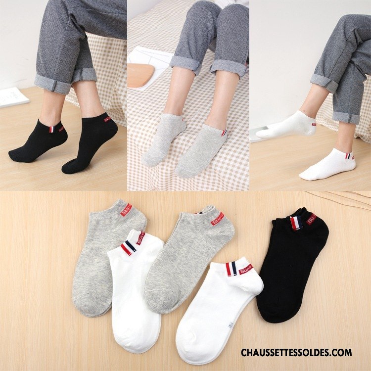 Chaussettes Courtes Femme 100% Coton Simple Classique Printemps Chaussette Courte Dame Pure Gris Clair