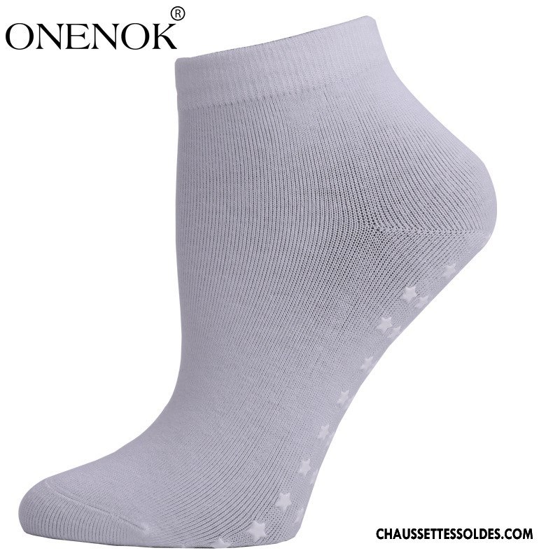 Chaussettes Courtes Femme Antidérapant Chaussettes En Coton Mouvement Yoga Dame Absorber La Sueur Gris