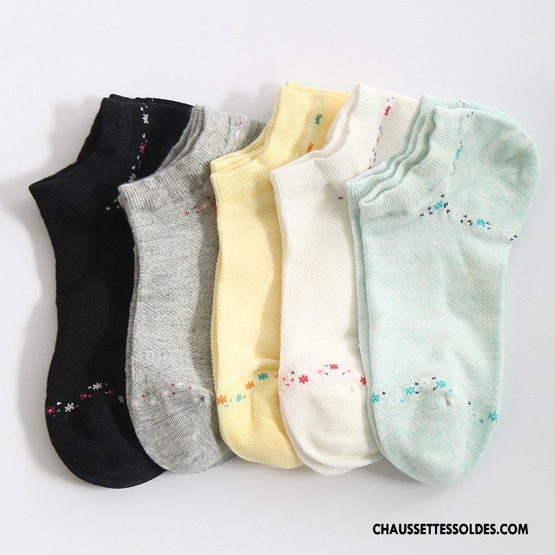 Chaussettes Courtes Femme Casual Matelassé Engrener Chaussette Courte Printemps L'automne Bleu