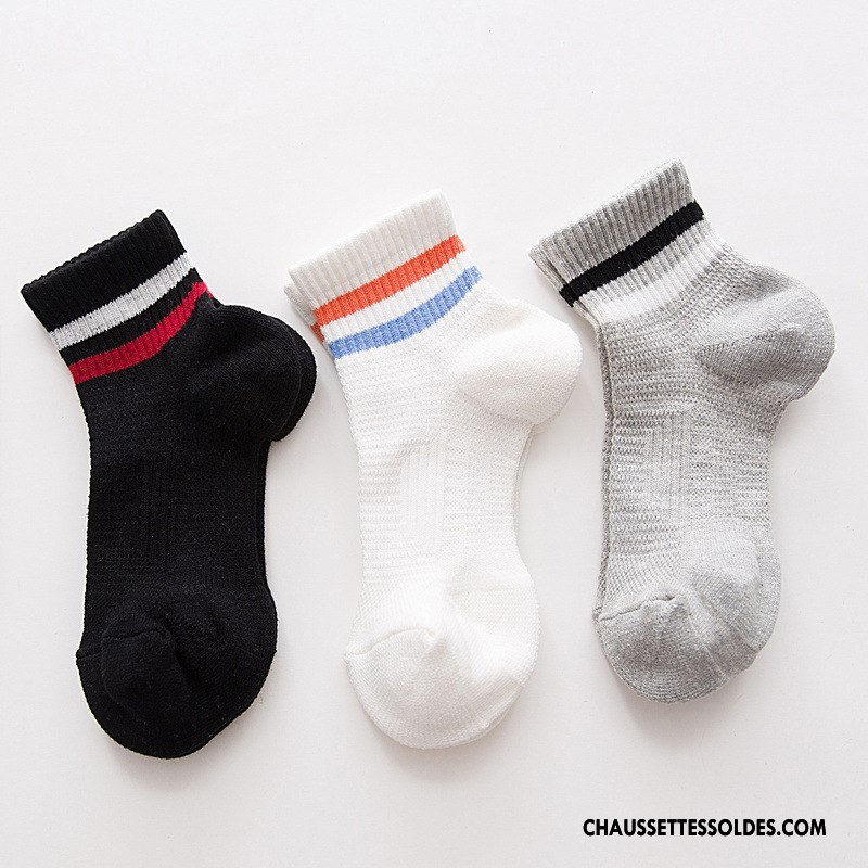 Chaussettes Courtes Femme Casual Mouvement Chaussettes En Coton Net Modèles Féminins Renforcé Gris