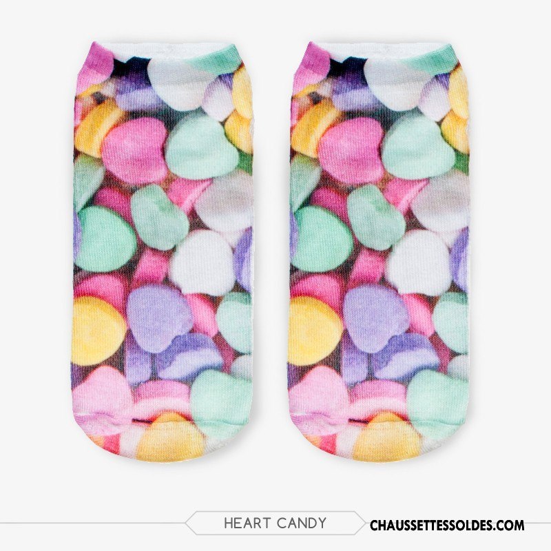 Chaussettes Courtes Femme Charmant Adulte Modèles Féminins Chaussette Basse Coupée Chaussette Courte Invisible Impression Violet Clair