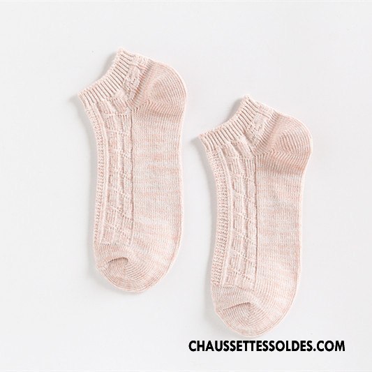 Chaussettes Courtes Femme Chaussette Basse Coupée Art Printemps Rétro Élève Nouvelles Arrivées Rose Clair