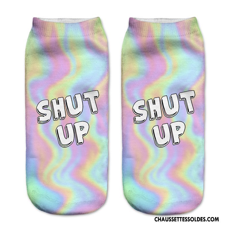 Chaussettes Courtes Femme Chaussette Basse Coupée Le Nouveau Chaussette Courte Invisible Adulte Modèles Féminins Impression Violet Clair