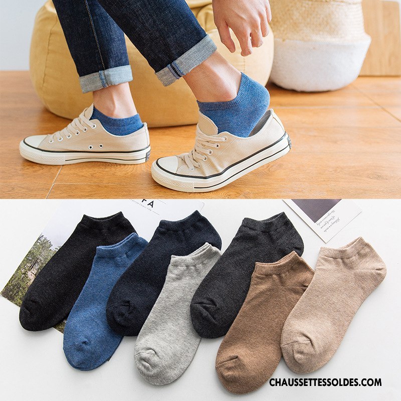 Chaussettes Courtes Femme Chaussette Courte Absorber La Sueur Invisible Mouvement Homme Chaussettes En Coton Bleu Marin Clair
