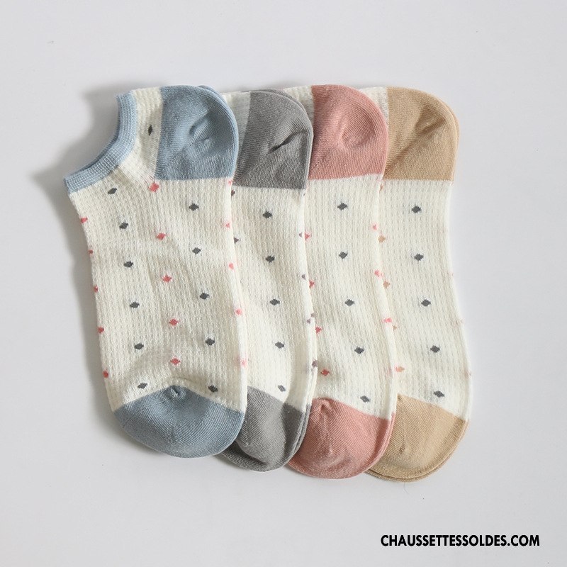 Chaussettes Courtes Femme Chaussette Courte Filles Antidérapant Le Nouveau Respirant Dame Blanc Clair