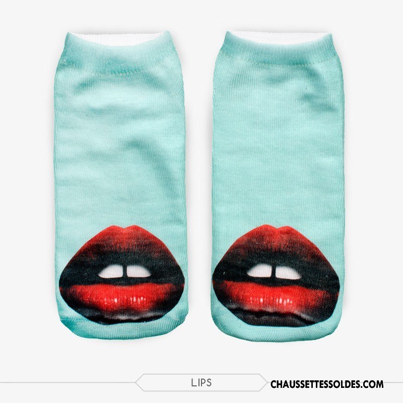 Chaussettes Courtes Femme Chaussette Courte Invisible Modèles Féminins Chaussette Basse Coupée Adulte Le Nouveau Impression Bleu Clair