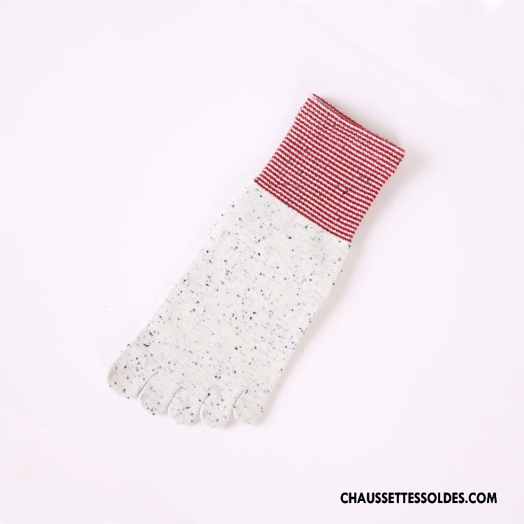 Chaussettes Courtes Femme Couleur Dame Hiver Renforcé Thermiques Cinq Doigts Blanc