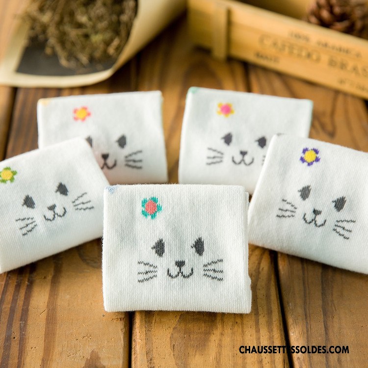 Chaussettes Courtes Femme Dessin Animé Chaussettes En Coton Invisible Petit Chaussette Basse Coupée Printemps