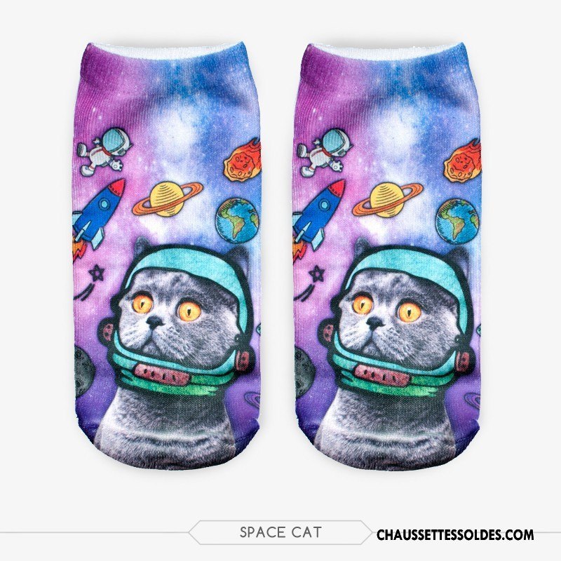 Chaussettes Courtes Femme Europe Chaussette Basse Coupée Petit Ciel Étoilé Le Nouveau Chaussette Courte Impression Violet