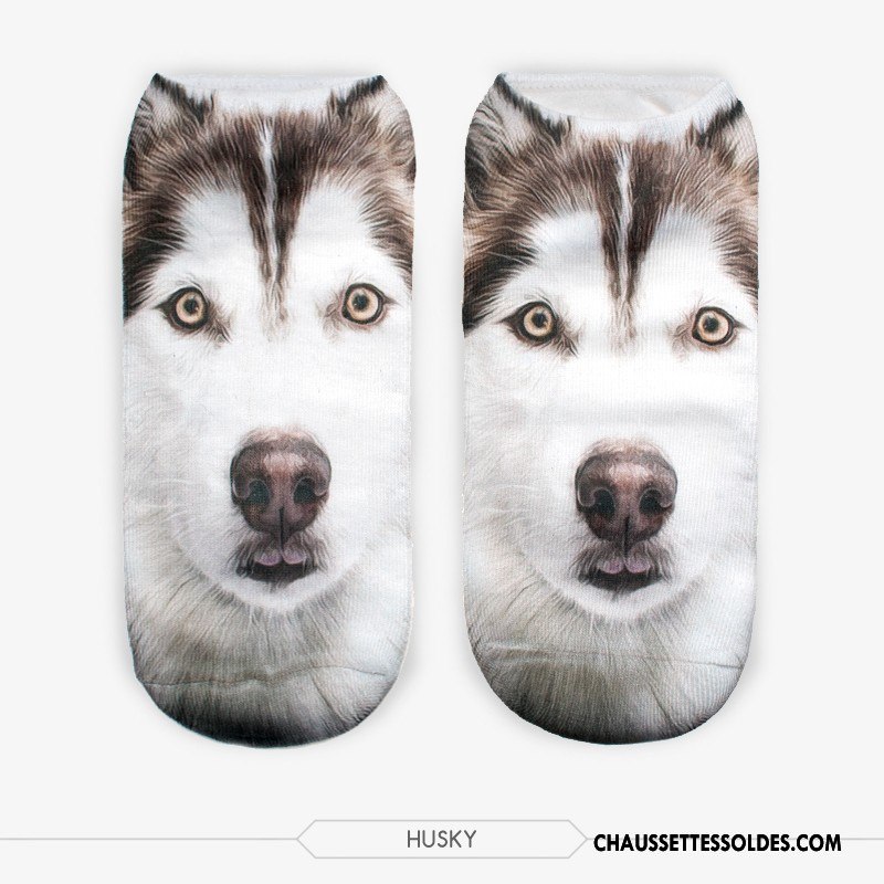 Chaussettes Courtes Femme Invisible Chaussette Basse Coupée Homme Europe Impression Blanc Clair