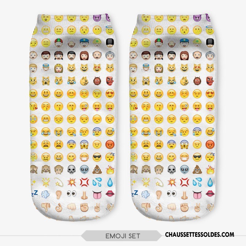 Chaussettes Courtes Femme Invisible Chaussette Courte Chaussette Basse Coupée Le Nouveau Impression Blanc