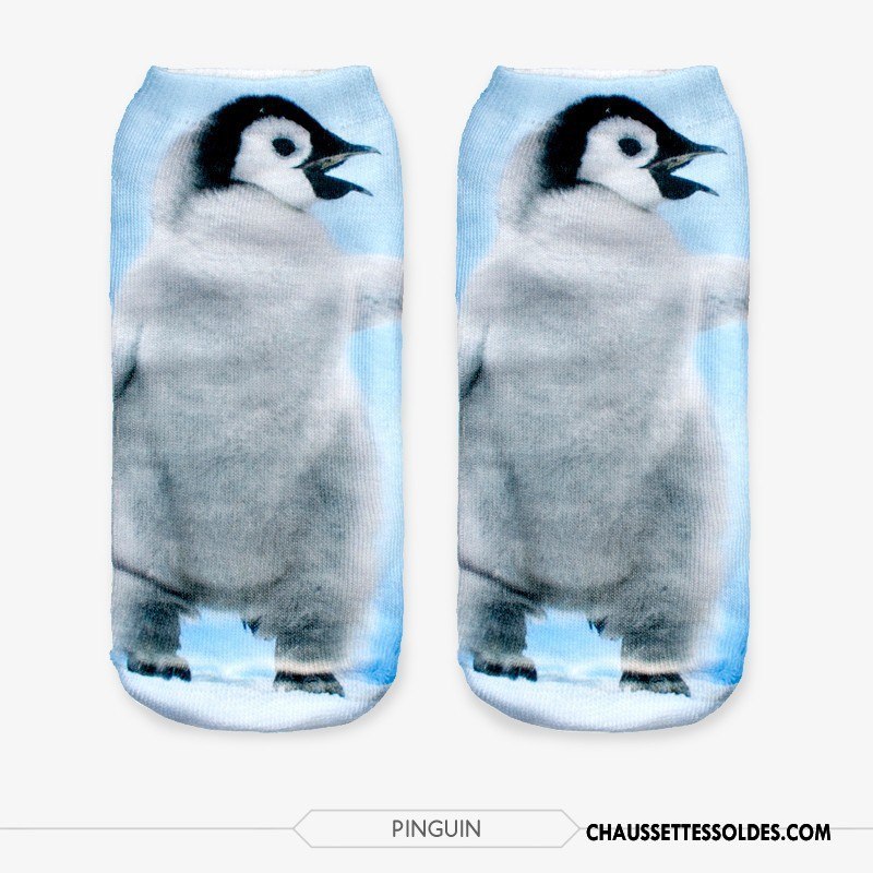 Chaussettes Courtes Femme Invisible Homme Europe Chaussette Basse Coupée Impression Bleu Clair